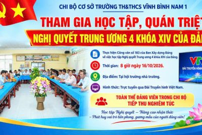 CHI BỘ TRƯỜNG TH&THCS VĨNH BÌNH NAM 1 THAM GIA HỌC TẬP, QUÁN TRIỆT NGHỊ QUYẾT TRUNG ƯƠNG 4 KHÓA XIV CỦA ĐẢNG
