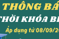 Thời Khoá Biểu số 01 năm 2025 (Áp dụng từ ngày 08/9/2025)