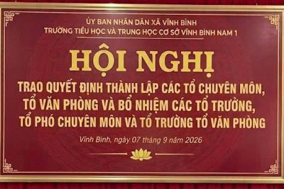 HỘI NGHỊ TRAO QUYẾT ĐỊNH THÀNH LẬP CÁC TỔ CHUYÊN MÔN, TỔ VĂN PHÒNG VÀ BỔ NHIỆM TỔ TRƯỞNG, TỔ PHÓ NĂM HỌC 2026-2027